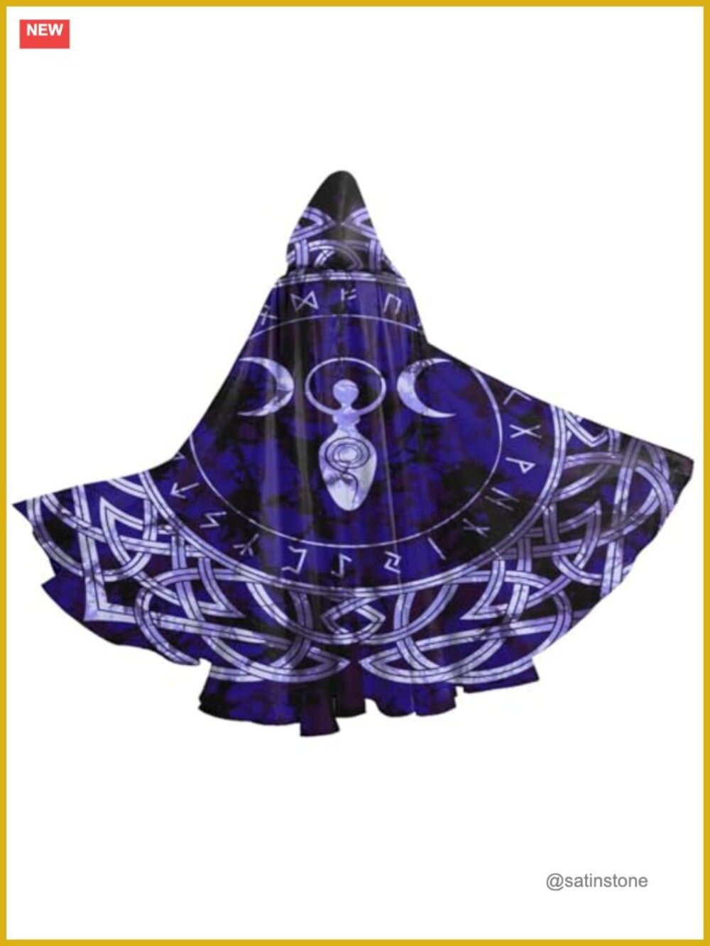 Hooded Robe Cloak Cape Halloween Cosplay Costume Polyester Spandex